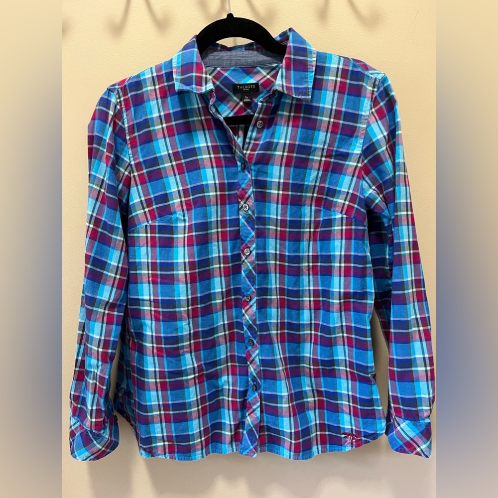 Talbots Women’s Button Shirt Cotton Blue Size SP